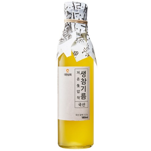 대현상회 저온생압착 국산 생참기름, 1개, 180ml