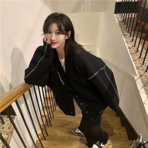 2023년 가성비 최고 오버핏가디건 - 피어니스트 여성용 데일리 V넥 오버핏 가디건