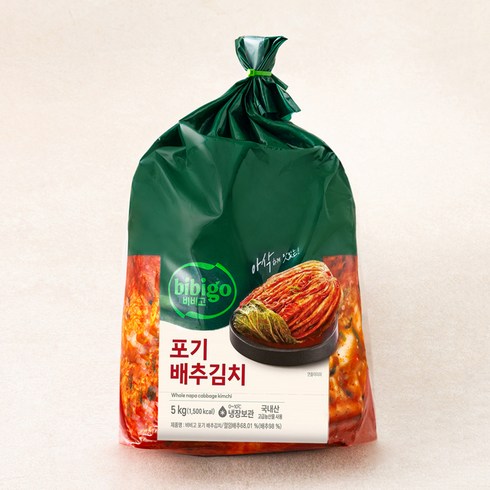 비비고김치 - 비비고 포기 배추김치, 5kg, 1개