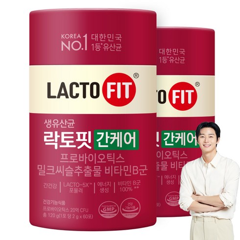 간유산균 - 락토핏 간케어 유산균 60p, 120g, 2개