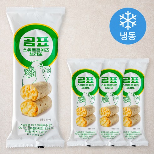 곰표 콘치즈 브리또, 125g, 4개