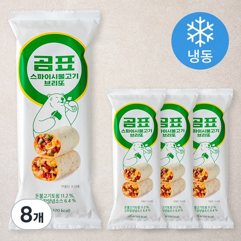 곰표 스파이시 불고기 브리또, 125g, 8개