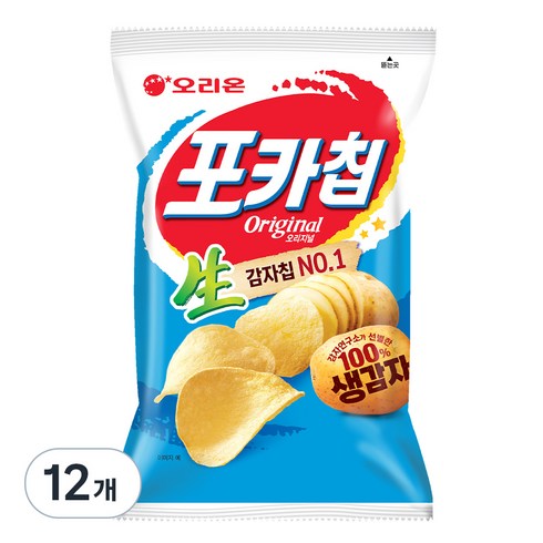 포카칩 - 오리온 포카칩 오리지널, 66g, 12개