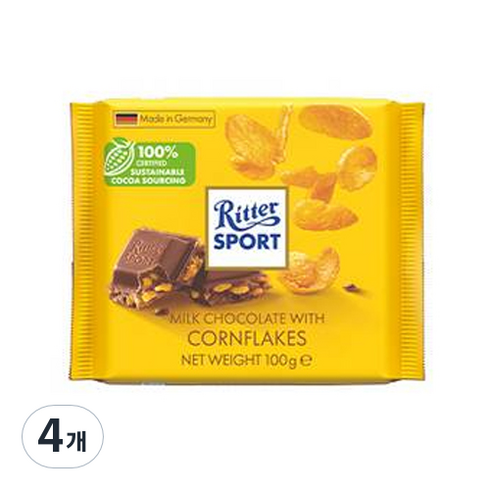 리터 스포트 콘플레이크 초콜릿, 100g, 4개