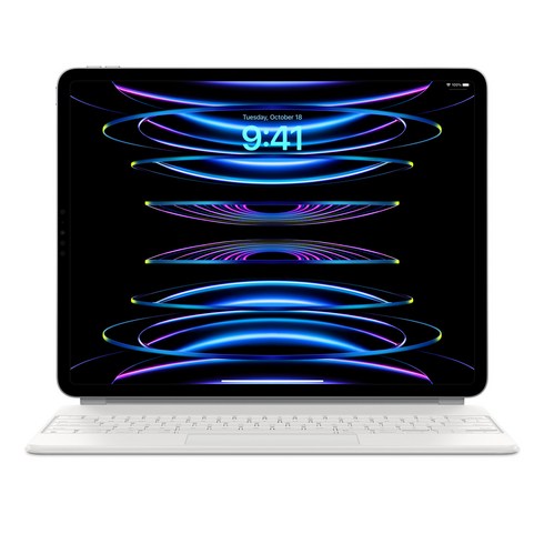 매직키보드12.9 - Apple 정품 매직 키보드 iPad Pro 12.9 6세대/ Air 13 M2 호환용, 화이트, 영어