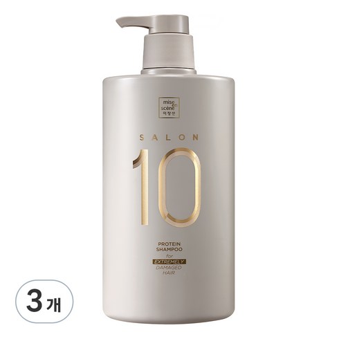 미장센살롱10샴푸 - 미쟝센 살롱 10 단백질 샴푸 극손상모발용, 990ml, 3개