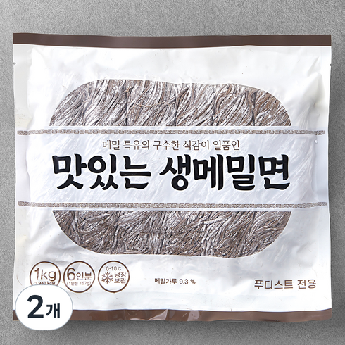 생메밀면 - 냉장_맛있는 생메밀면, 1kg, 2개