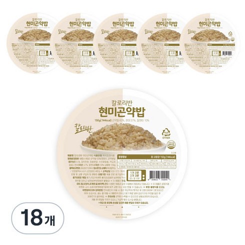 곤약현미밥 - 칼로리반 현미 곤약밥, 150g, 18개