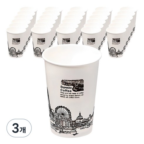 더빈썸 런던 테이크아웃 종이컵 380ml, 100개입, 3개