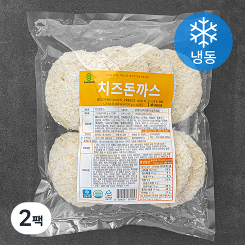 상신 치즈돈까스 10입 (냉동), 1kg, 2팩