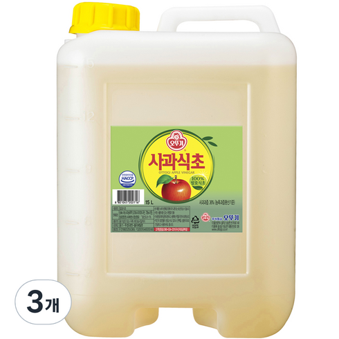 오뚜기 사과식초, 15L, 3개