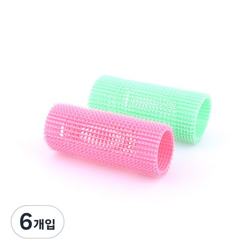 주트 헤어롤 길이 100mm 특/롱 45mm, 혼합색상, 6개입