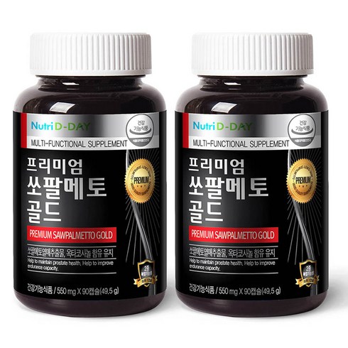 뉴트리디데이 프리미엄 쏘팔메토 골드 550mg, 90캡슐, 2개