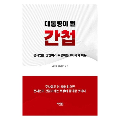 대통령이된간첩 - 대통령이 된 간첩:문재인을 간첩이라 주장하는 100가지 이유, 북저암, 고영주 장영관