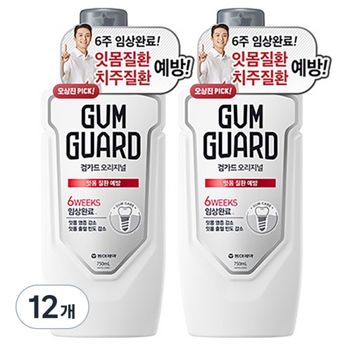 검가드오리지널 - 검가드 오리지널 구강청결제, 750ml, 12개