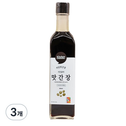 키친콤마 - 키친콤마 저당 맛간장, 460ml, 3개