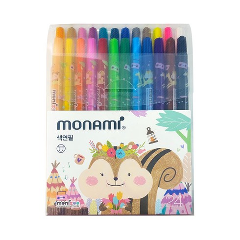 색연필 - 모나미 모니주 여아용 샤프식 색연필, 24색, 1개