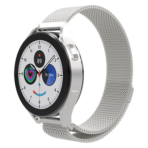 로랜텍 갤럭시워치 호환 마그네틱 메탈 스트랩, 실버