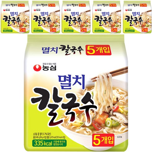 농심 멸치 칼국수, 98g, 30개