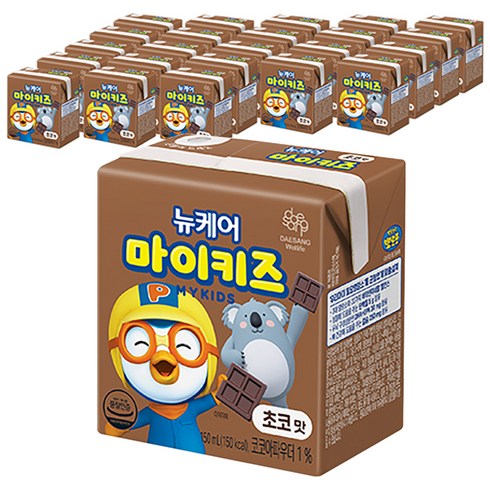 뽀로로초코우유 - 뉴케어 마이키즈 초코맛, 1박스, 150ml