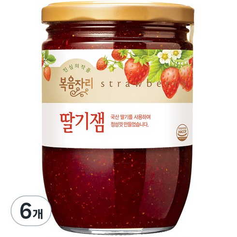 복음자리딸기쨈 - 복음자리 딸기잼, 640g, 6개