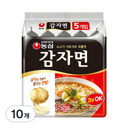 감자라면 - 농심 감자면 117g, 10개