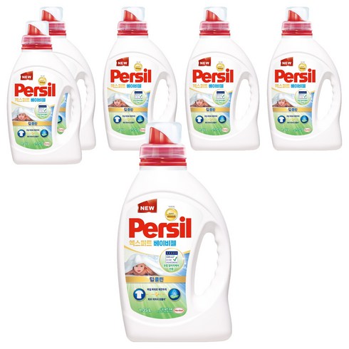 퍼실 센서티브 젤 유아 세제, 1.35L, 6개