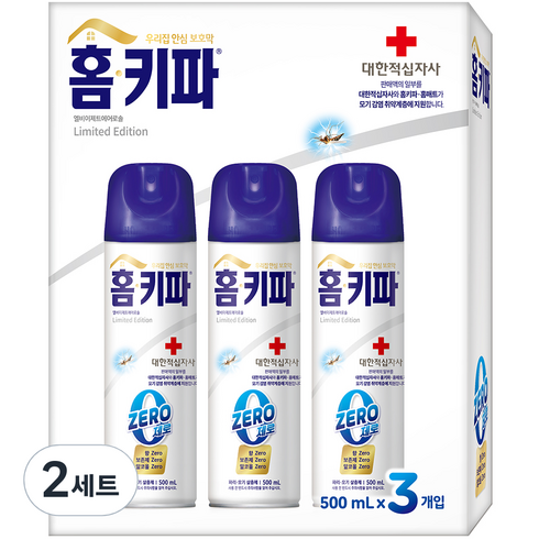홈키파 대한적십자사 제로 에어졸 3p, 2세트, 1500ml