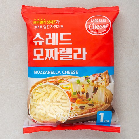 서울우유 슈레드 모짜렐라 치즈, 1kg, 1개