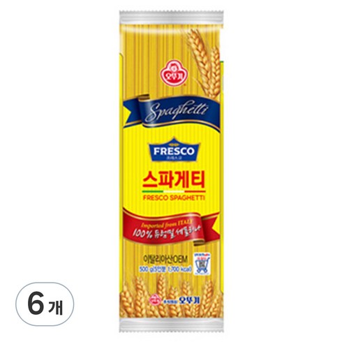 오뚜기 프레스코 스파게티, 500g, 6개