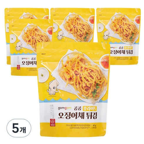 명인찹쌀오징어채 - 곰곰 후라이드 오징어채 튀김, 80g, 5개