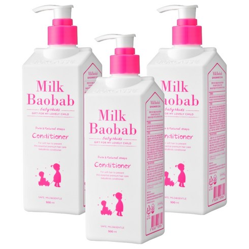 밀크바오밥 베이비앤키즈 컨디셔너, 500ml, 3개