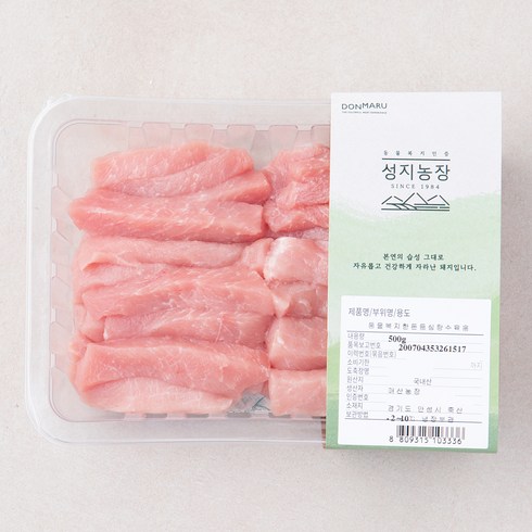 이연복 등심 탕수육 10세트  - 돈마루 성지농장 동물복지 한돈 등심 탕수육용 (냉장), 500g, 1개