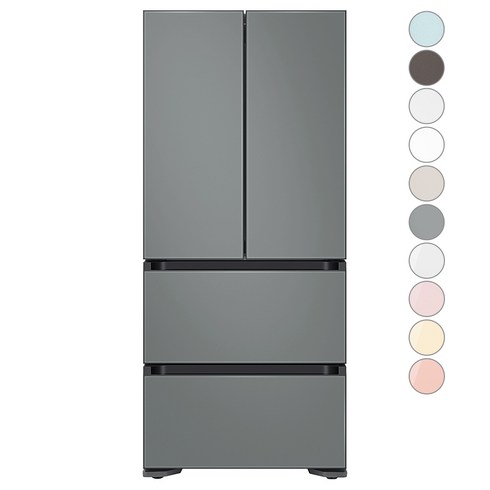 [색상선택형] 삼성전자 비스포크 김치플러스 490L 4도어 김치냉장고 방문설치, RQ49C94R1AP, 새틴 그레이