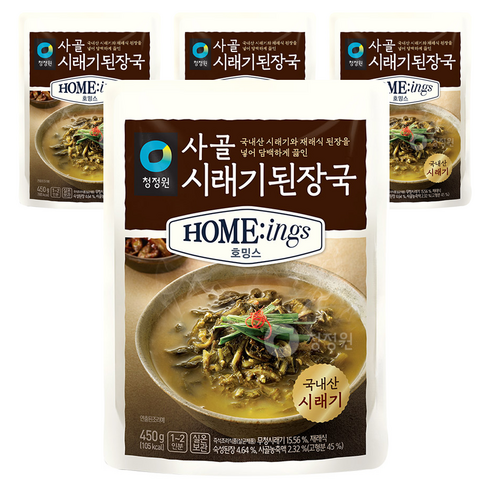 청정원 호밍스 사골 시래기된장국, 450g, 4개