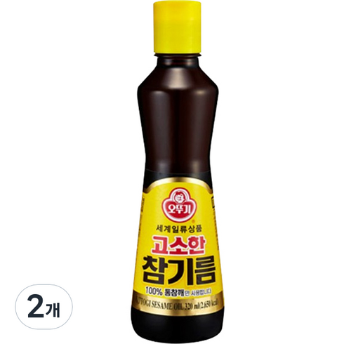 고소한참기름 - 오뚜기 고소한 참기름 병, 320ml, 2개