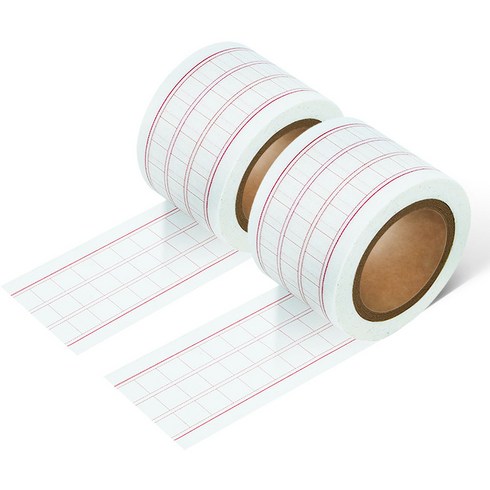 리훈 다정한마테 원고지 마스킹테이프 30mm, 빨강원고지, 2개