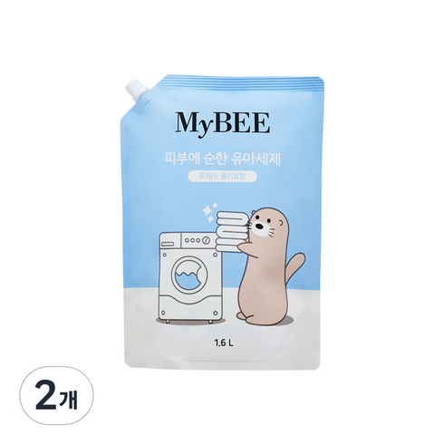 마이비 피부에순한 유아세제 리필 1.6L, 2개