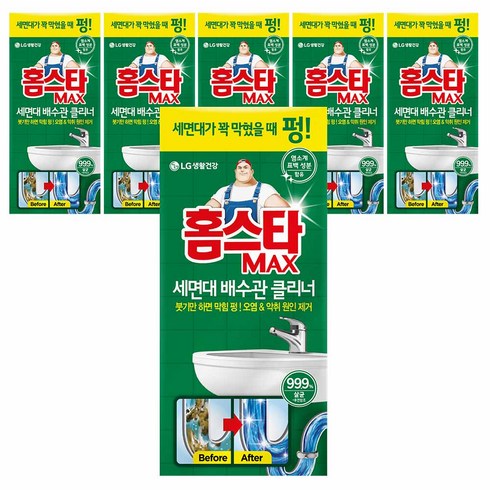 홈스타 맥스 세면대 배수관 클리너, 230ml, 6개