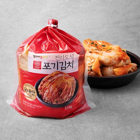 곰곰 전라도식 포기김치 (냉장), 3.3kg, 1개