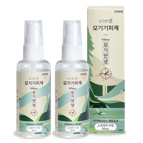 신기패 - 신기한방 모기안녕 모기기피제 스프레이, 60ml, 2개