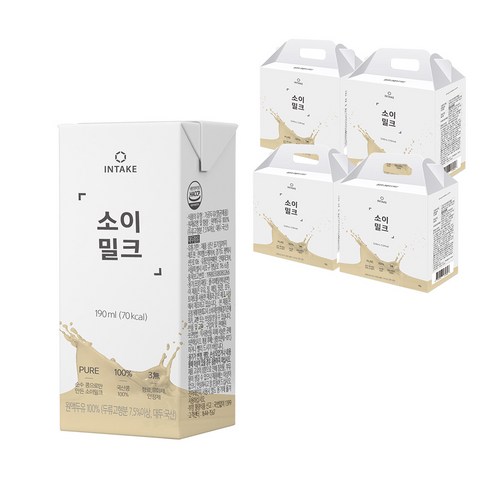 인테이크 소이밀크, 190ml, 64개