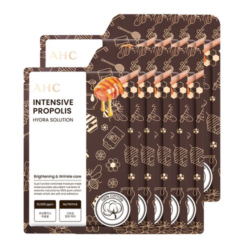 AHC 인텐시브 프로폴리스 순면 마스크팩 25 ml, 10매, 1박스