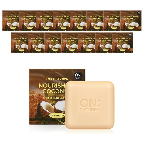 온더바디 더내추럴 너리싱 목욕비누 코코넛향, 90g, 16개