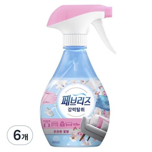 페브리즈 강력 섬유탈취제 은은한 꽃향 본품, 370ml, 6개