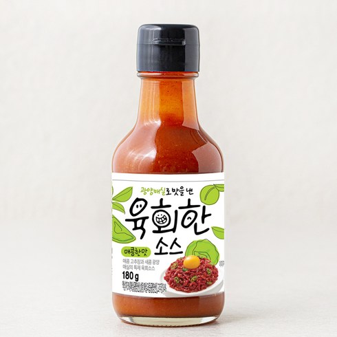 육회양념 - 광양매실로 맛을 낸 육회한 소스 매콤한맛, 1개, 180g
