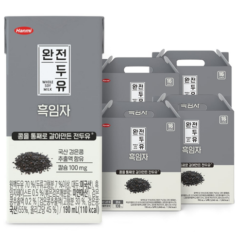 한미 완전두유 흑임자, 190ml, 64개