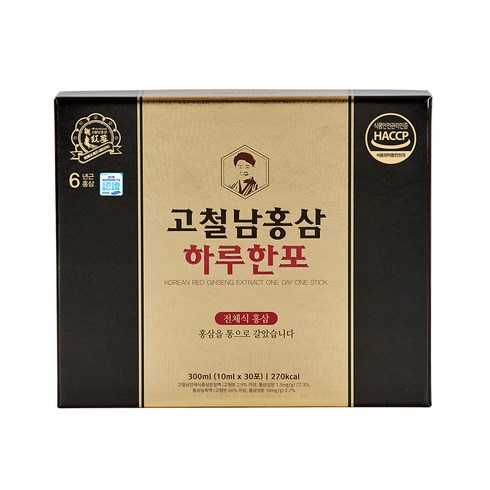 2023년 가성비 최고 하루한포홍삼 - 고철남홍삼 하루한포 홍삼 스틱, 10ml, 30포