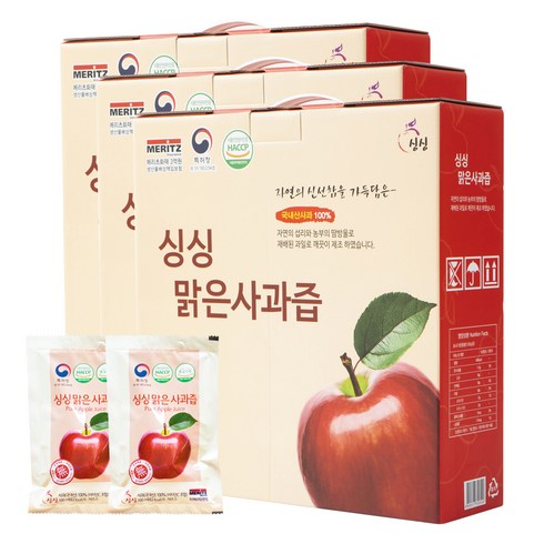 넉넉한 사람들 사과즙 100ml 100포 - 싱싱 맑은 사과즙, 100ml, 150개