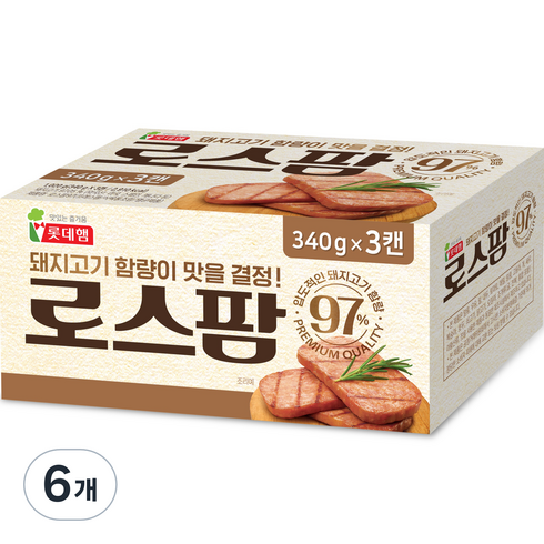 로스팜 - 롯데웰푸드 로스팜97, 340g, 6개